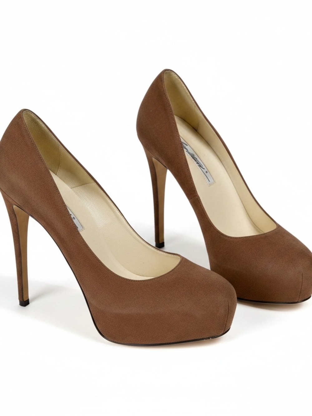 BRIAN ATWOOD Suede Heeled Pumps, Brown, 39.5 (IT)